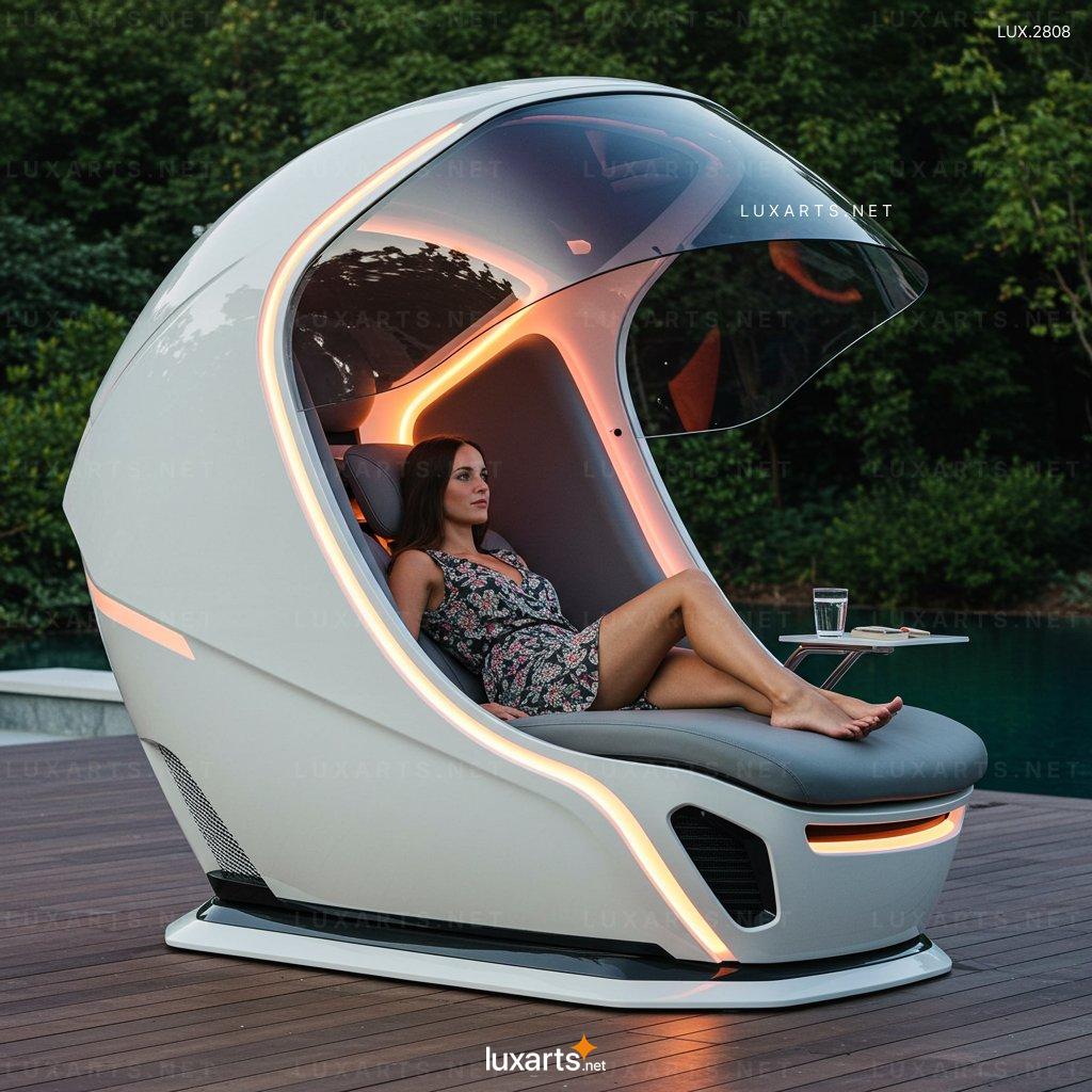 Helmet-Shaped Lounger Pod – Ultimate Comfort for Modern Living Spaces helmet shaped lounger pod 2