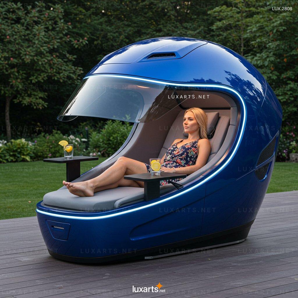Helmet-Shaped Lounger Pod – Ultimate Comfort for Modern Living Spaces helmet shaped lounger pod 6