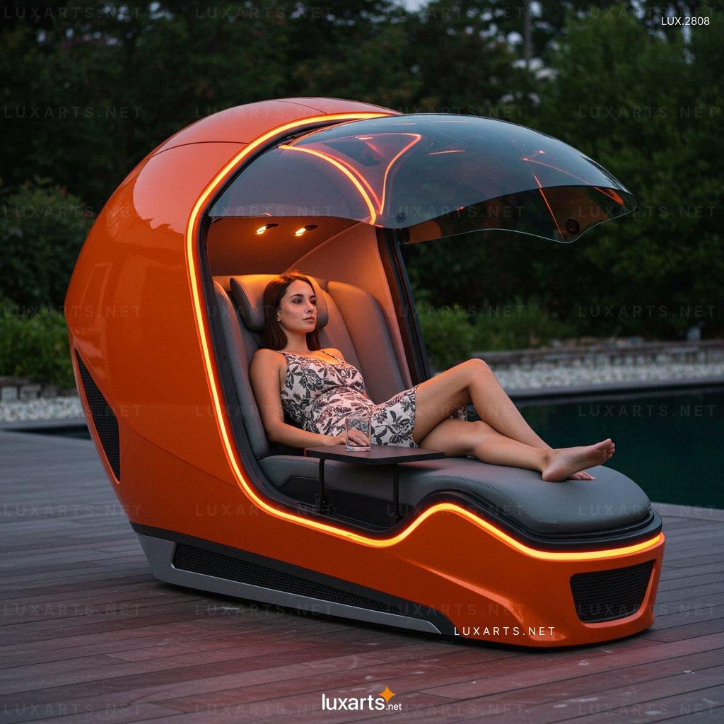 Helmet-Shaped Lounger Pod – Ultimate Comfort for Modern Living Spaces helmet shaped lounger pod 7