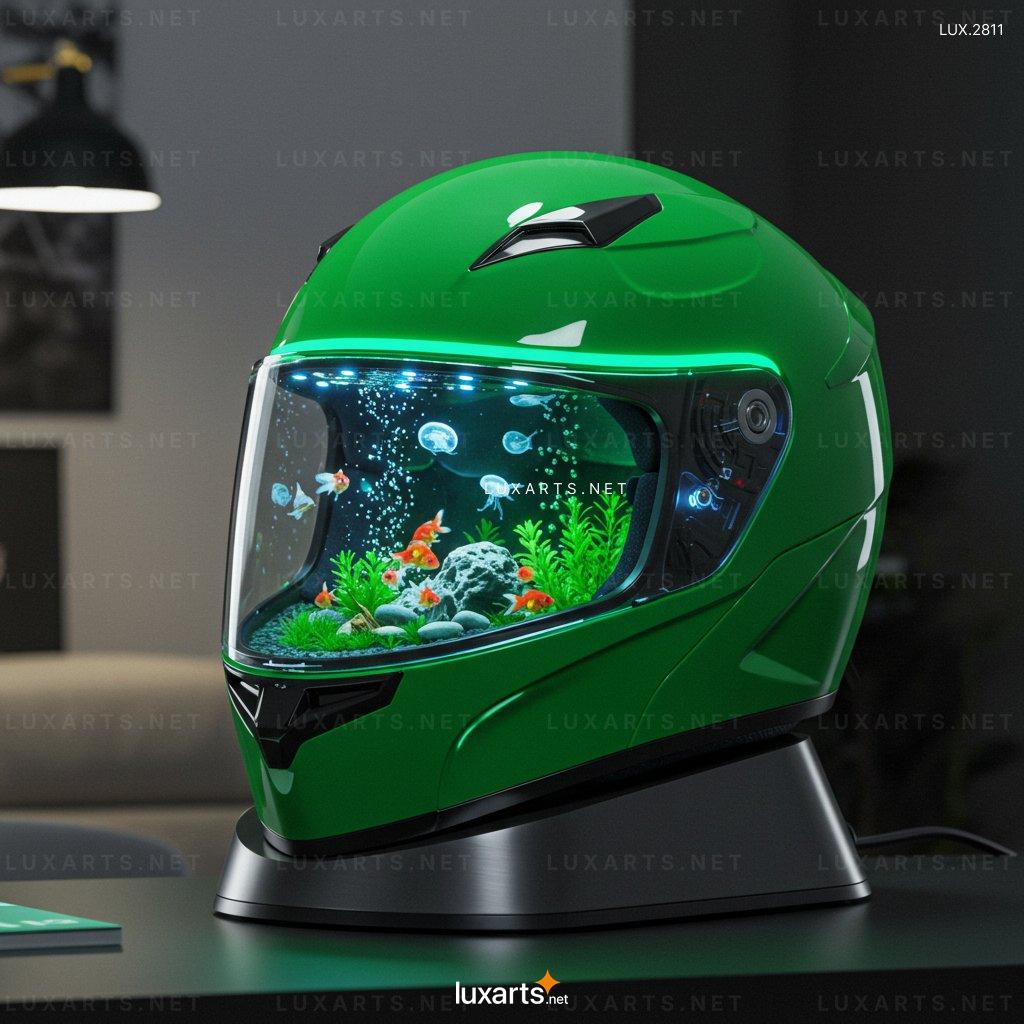 LUX.2811 Helmet Shaped Aquarium: Unique and Creative Fish Tank Designs for Your Home helmet shaped mini aquarium 5