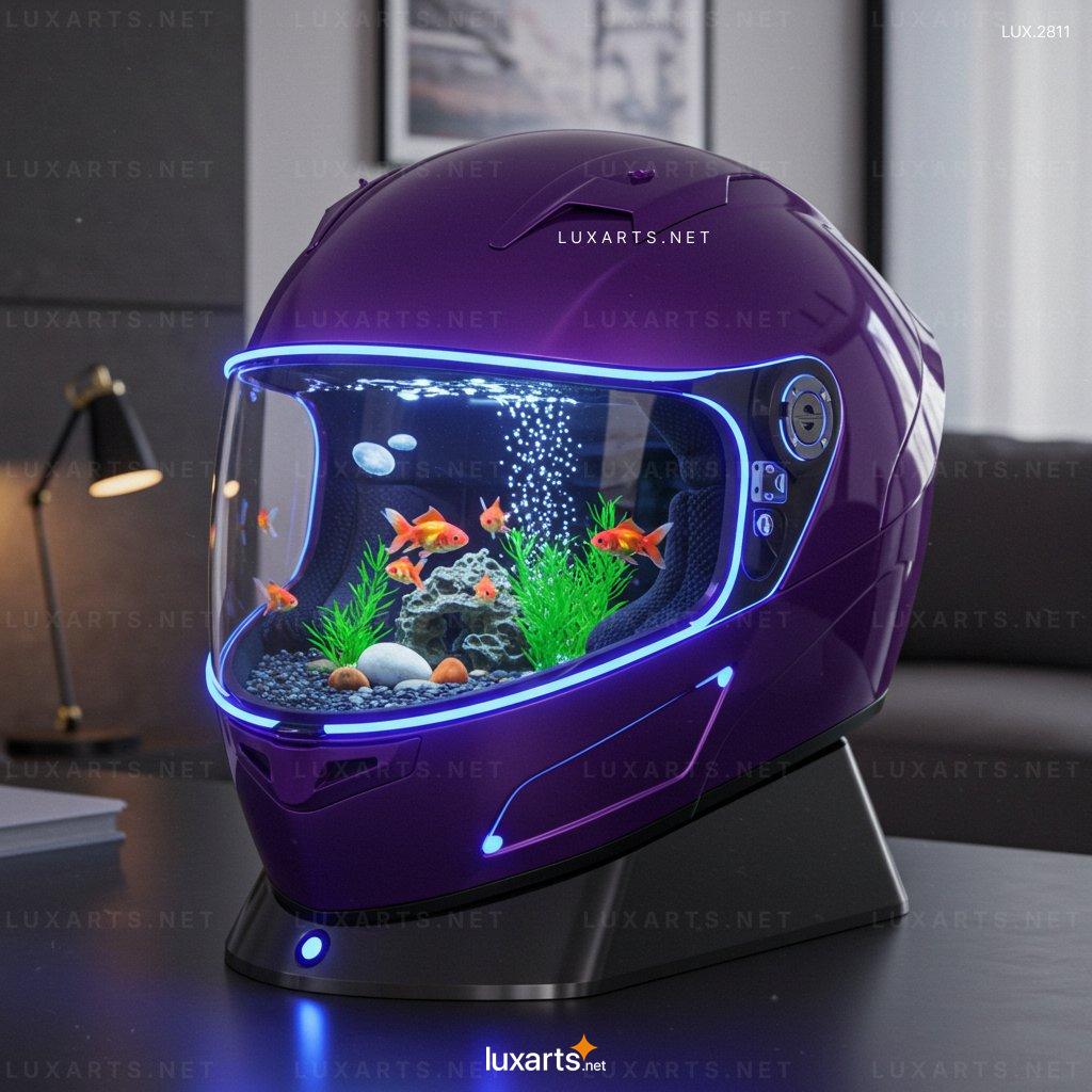 LUX.2811 Helmet Shaped Aquarium: Unique and Creative Fish Tank Designs for Your Home helmet shaped mini aquarium 7