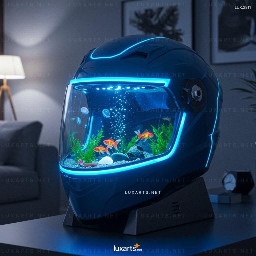 LUX.2811 Helmet Shaped Aquarium: Unique and Creative Fish Tank Designs for Your Home helmet shaped mini aquarium 8
