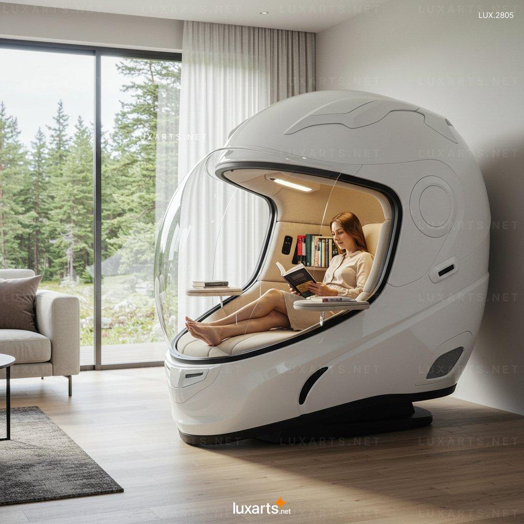 Discover the Helmet-Shaped Reading Pod: Perfect for Focus and Relaxation helmet shaped reading pod 3