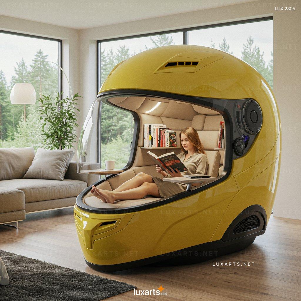 Discover the Helmet-Shaped Reading Pod: Perfect for Focus and Relaxation helmet shaped reading pod 4