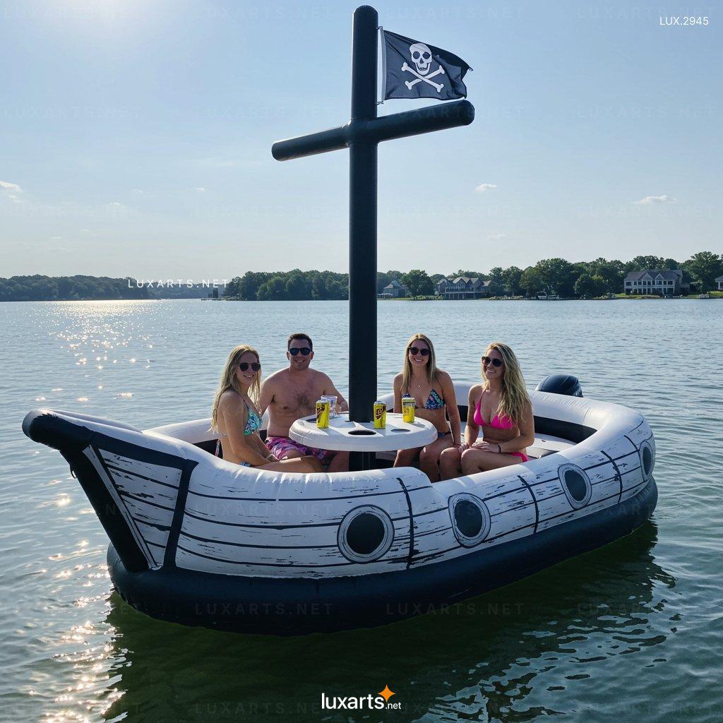 Inflatable Pirate Ship Floats – Giant Swimming Pool Float for Family Fun inflatable pirate ship floats 1