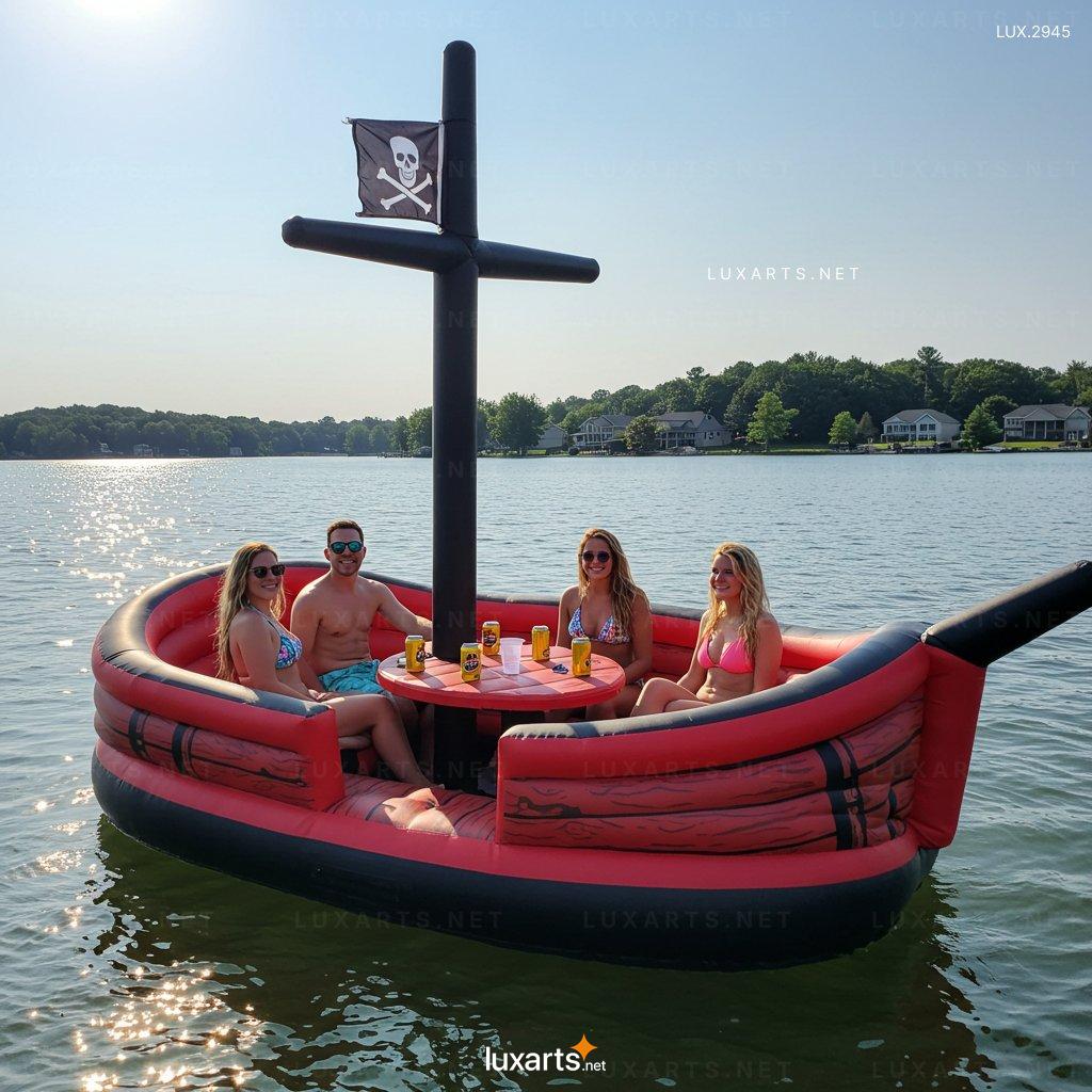 Inflatable Pirate Ship Floats – Giant Swimming Pool Float for Family Fun inflatable pirate ship floats 2