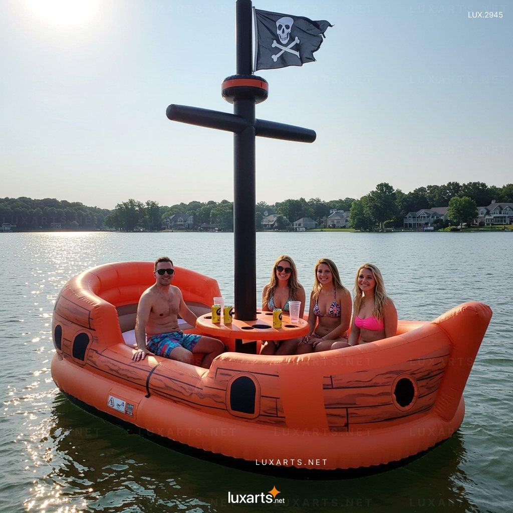 Inflatable Pirate Ship Floats – Giant Swimming Pool Float for Family Fun inflatable pirate ship floats 4