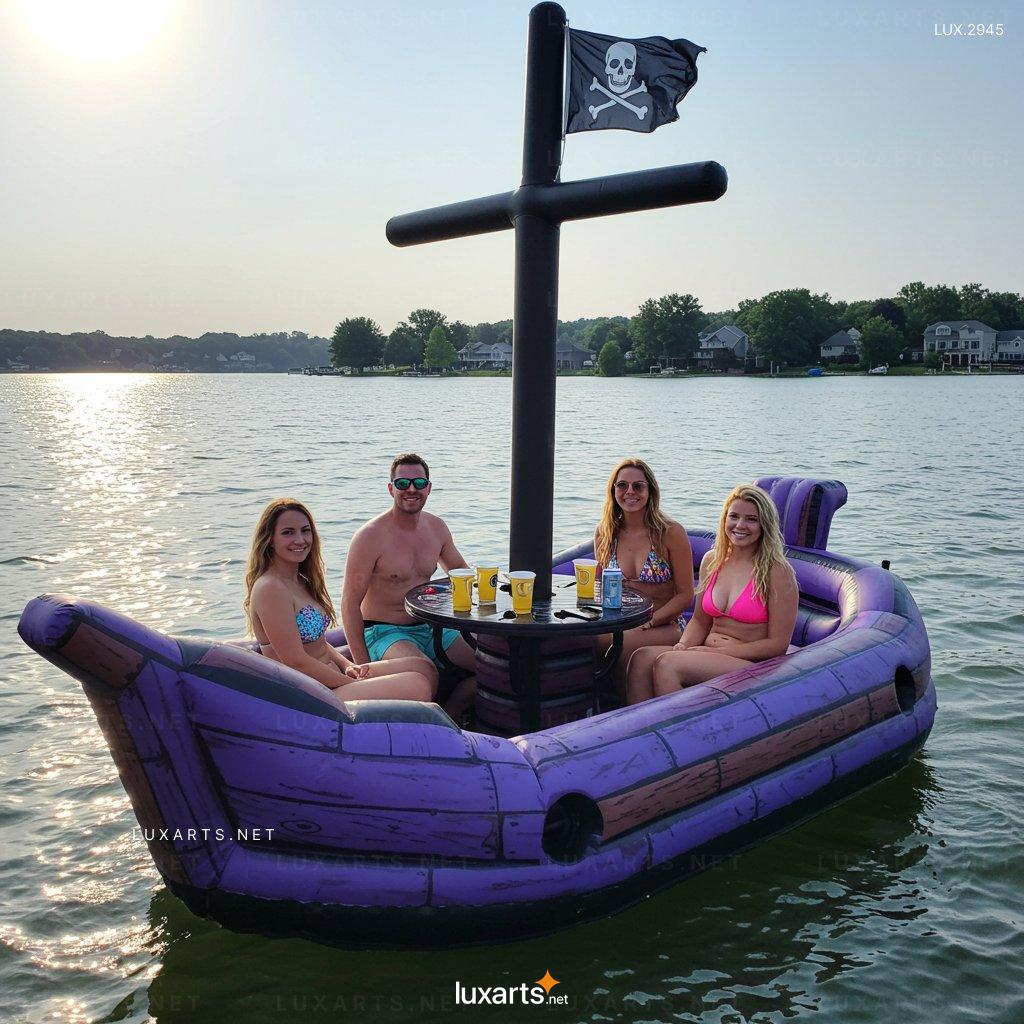 Inflatable Pirate Ship Floats – Giant Swimming Pool Float for Family Fun inflatable pirate ship floats 5