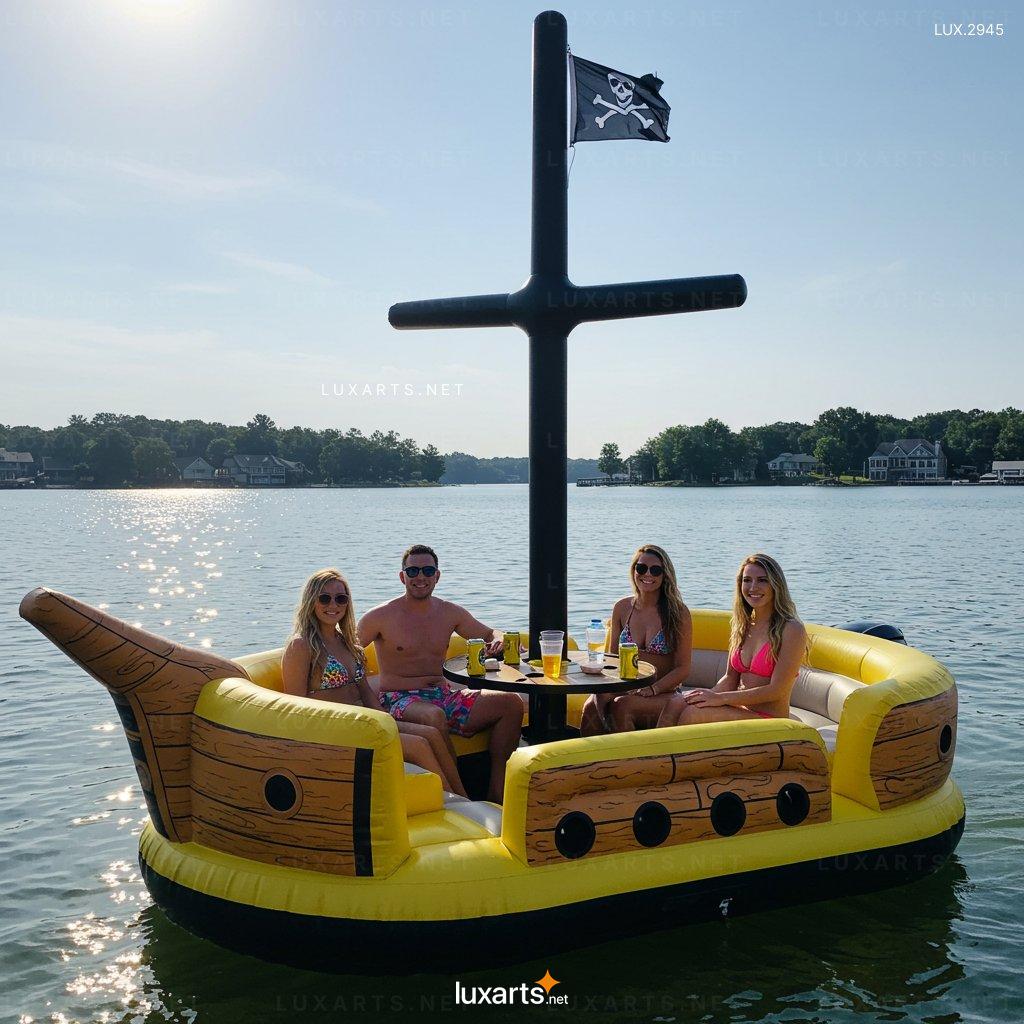 Inflatable Pirate Ship Floats – Giant Swimming Pool Float for Family Fun inflatable pirate ship floats 6