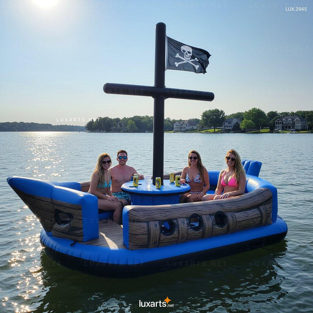 Inflatable Pirate Ship Floats – Giant Swimming Pool Float for Family Fun inflatable pirate ship floats 7