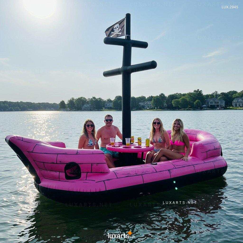 Inflatable Pirate Ship Floats – Giant Swimming Pool Float for Family Fun inflatable pirate ship floats 8