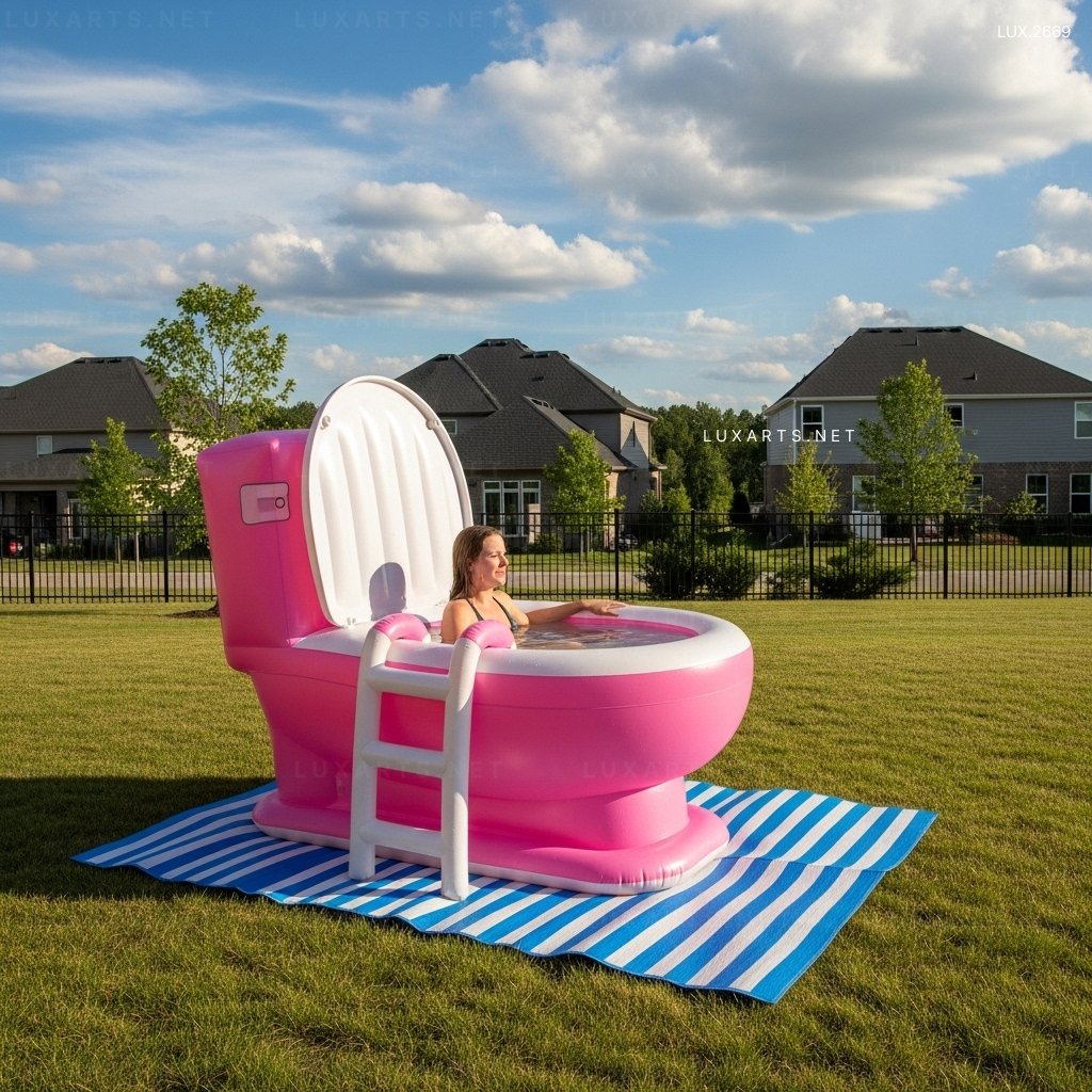 Inflatable Toilet Pool – Fun & Easy Inflatable Pool for Kids & Adults inflatable toilet pool 8