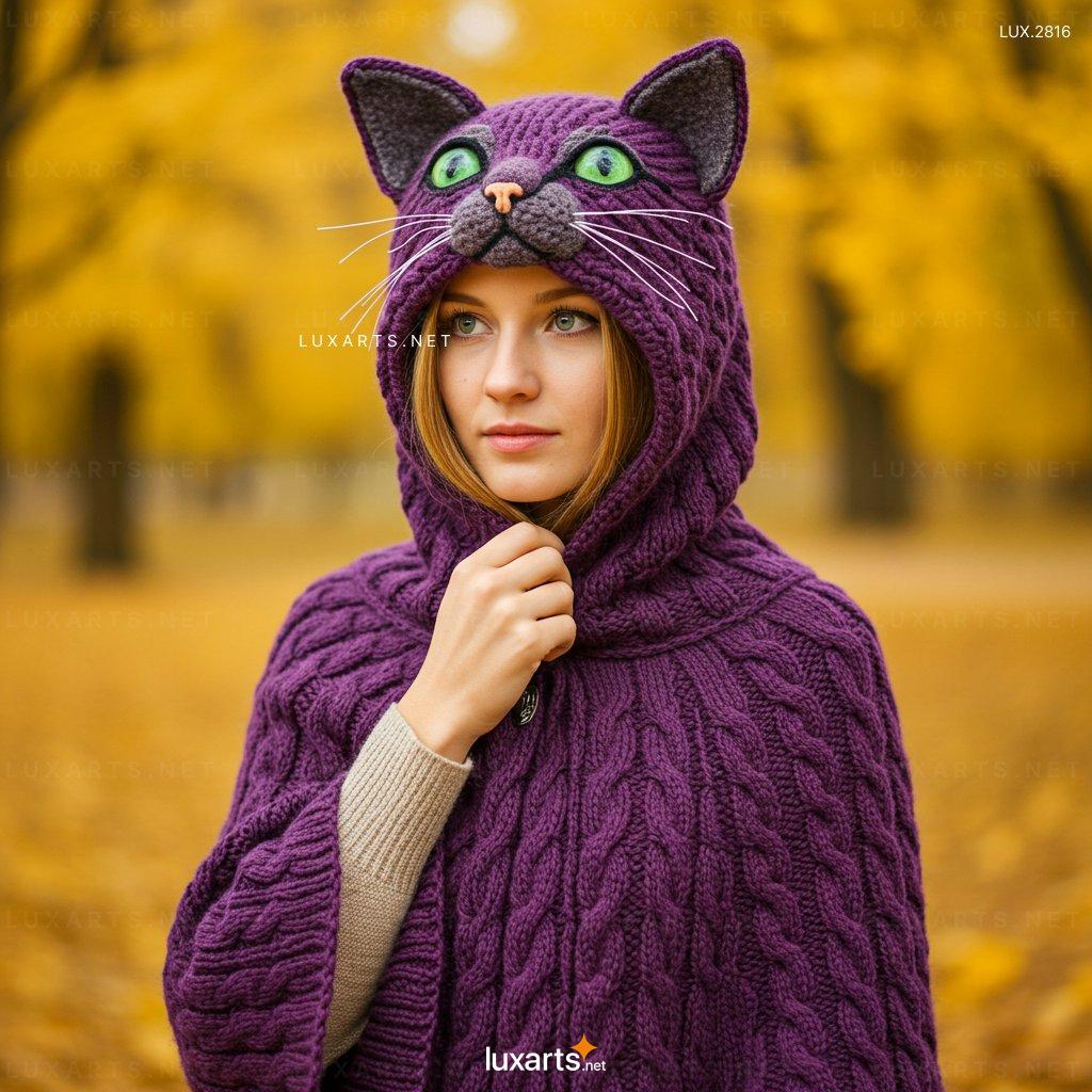 LUX.2816 Knitted Cat Shaped Hoodie – Adorable & Cozy Wear for Cat Lovers knitted cat hoodie 4