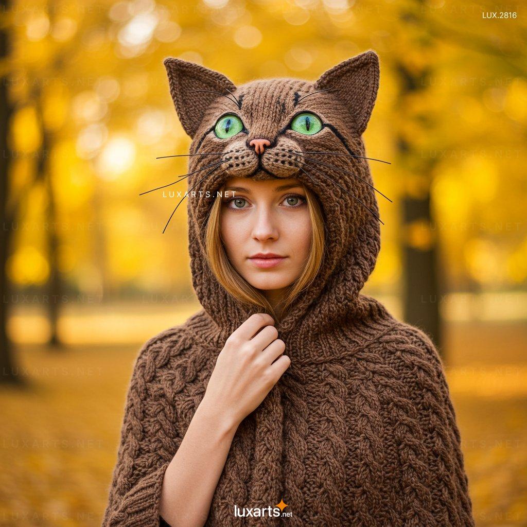LUX.2816 Knitted Cat Shaped Hoodie – Adorable & Cozy Wear for Cat Lovers knitted cat hoodie 5