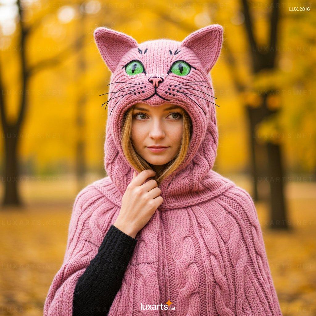 LUX.2816 Knitted Cat Shaped Hoodie – Adorable & Cozy Wear for Cat Lovers knitted cat hoodie 8