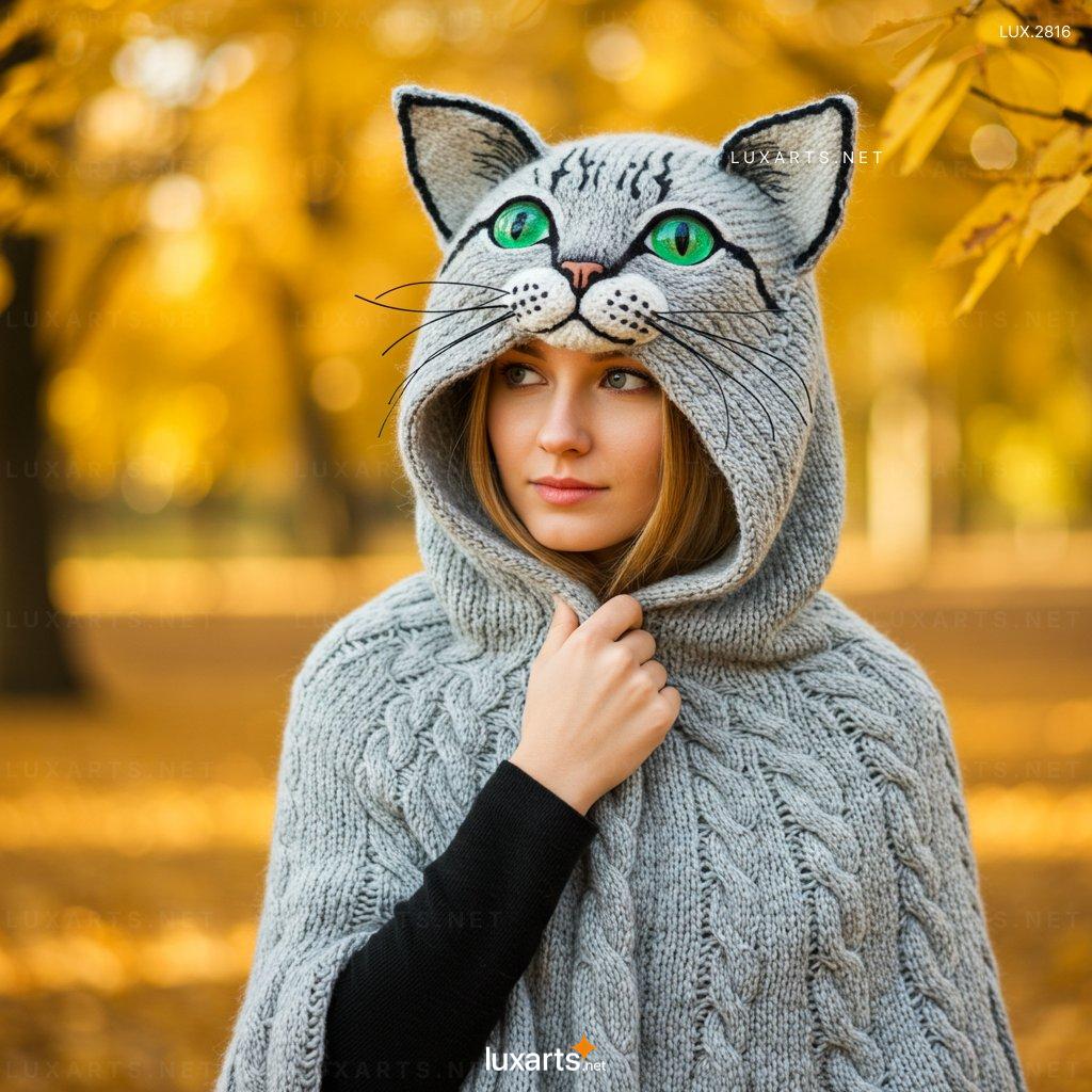 LUX.2816 Knitted Cat Shaped Hoodie – Adorable & Cozy Wear for Cat Lovers knitted cat hoodie 9