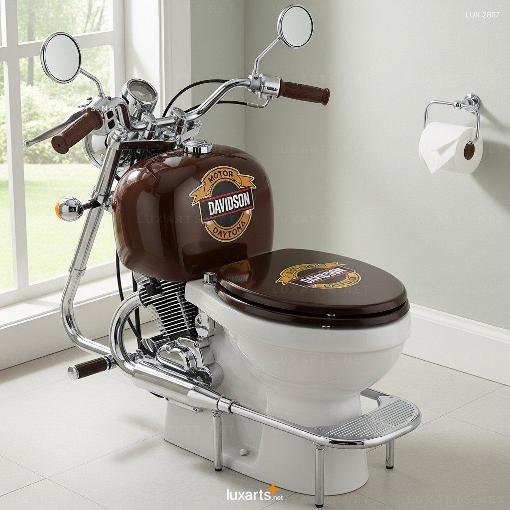 Motorcycle Shaped Toilet – Unique & Stylish Bathroom Design for Bike Lovers motorcycle toilet 8