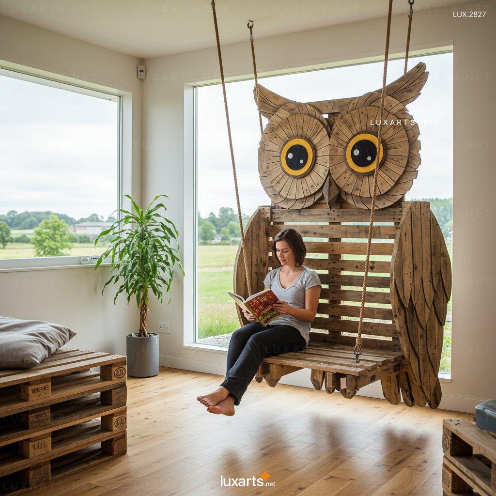 Owl-Shaped Swing – Handcrafted Wooden Swing for Safe & Gentle Play owl shaped swing 1