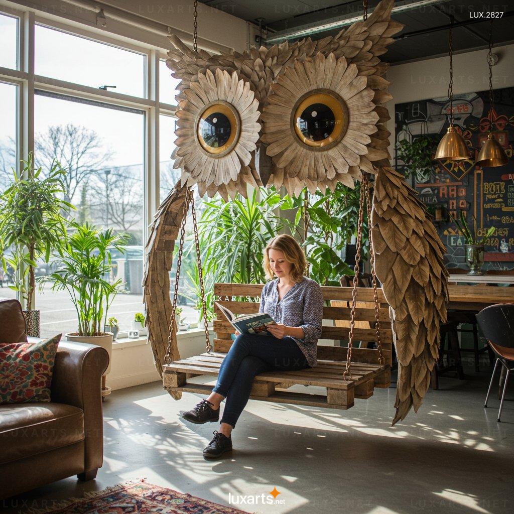 Owl-Shaped Swing – Handcrafted Wooden Swing for Safe & Gentle Play owl shaped swing 2