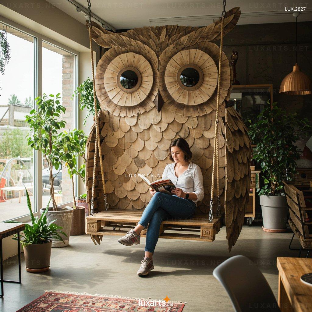 Owl-Shaped Swing – Handcrafted Wooden Swing for Safe & Gentle Play owl shaped swing 3