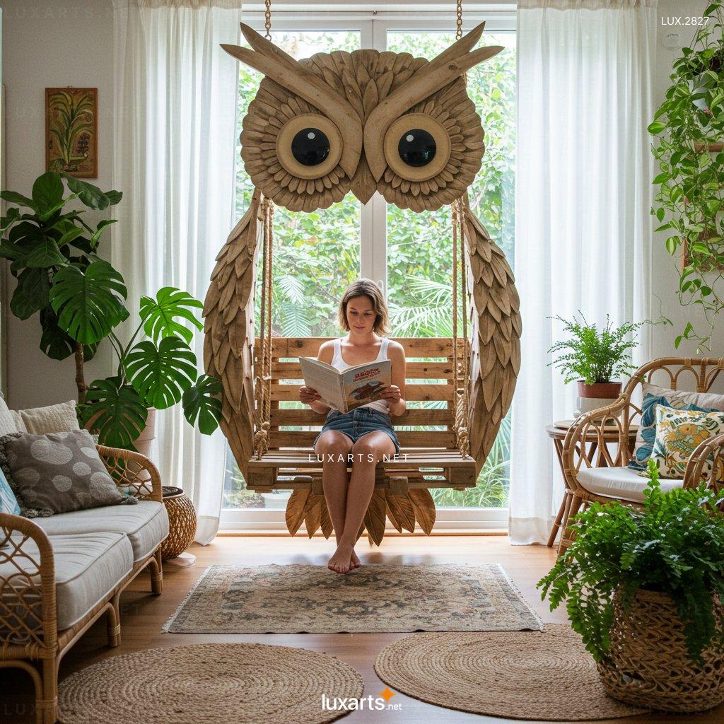 Owl-Shaped Swing – Handcrafted Wooden Swing for Safe & Gentle Play owl shaped swing 5