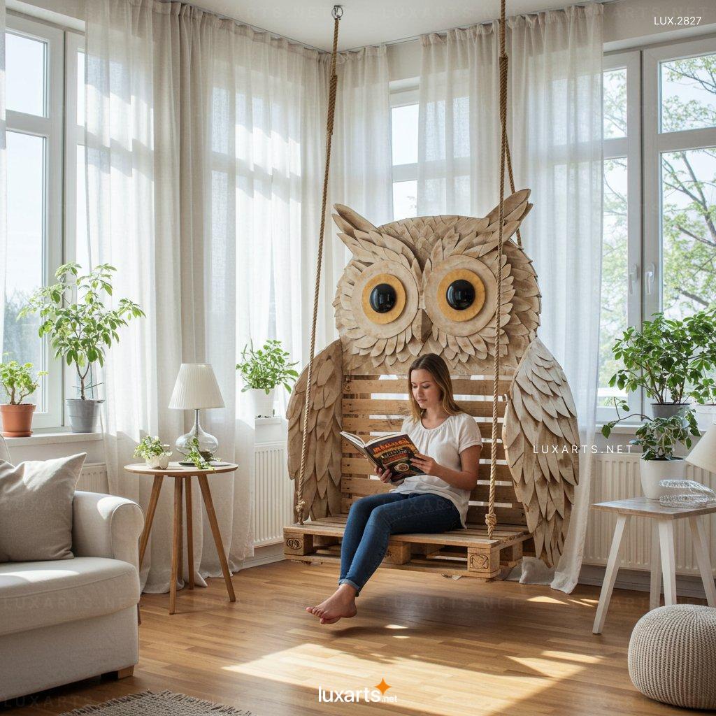 Owl-Shaped Swing – Handcrafted Wooden Swing for Safe & Gentle Play owl shaped swing 6