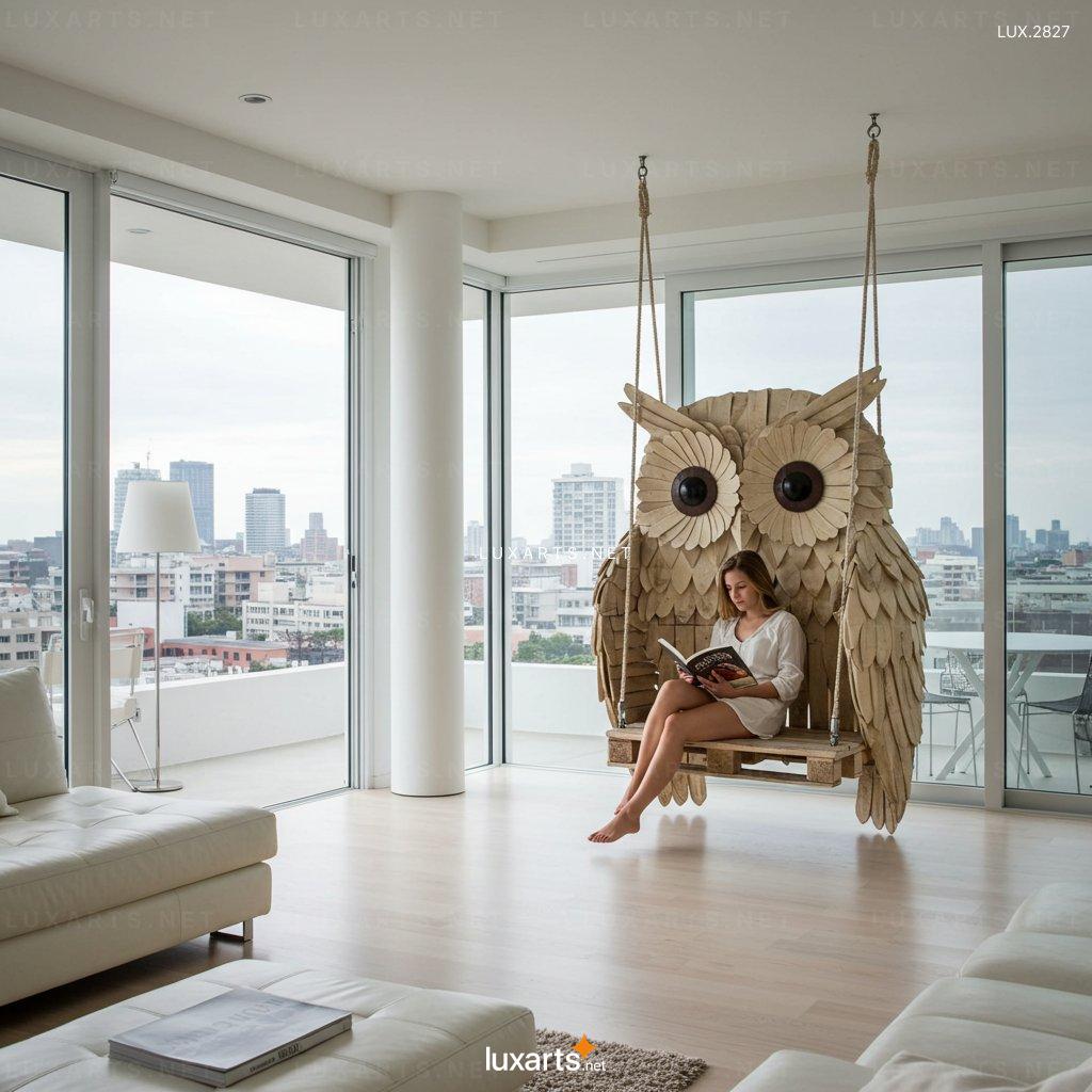 Owl-Shaped Swing – Handcrafted Wooden Swing for Safe & Gentle Play owl shaped swing 7