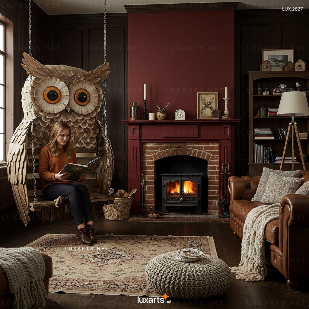 Owl-Shaped Swing – Handcrafted Wooden Swing for Safe & Gentle Play owl shaped swing 8