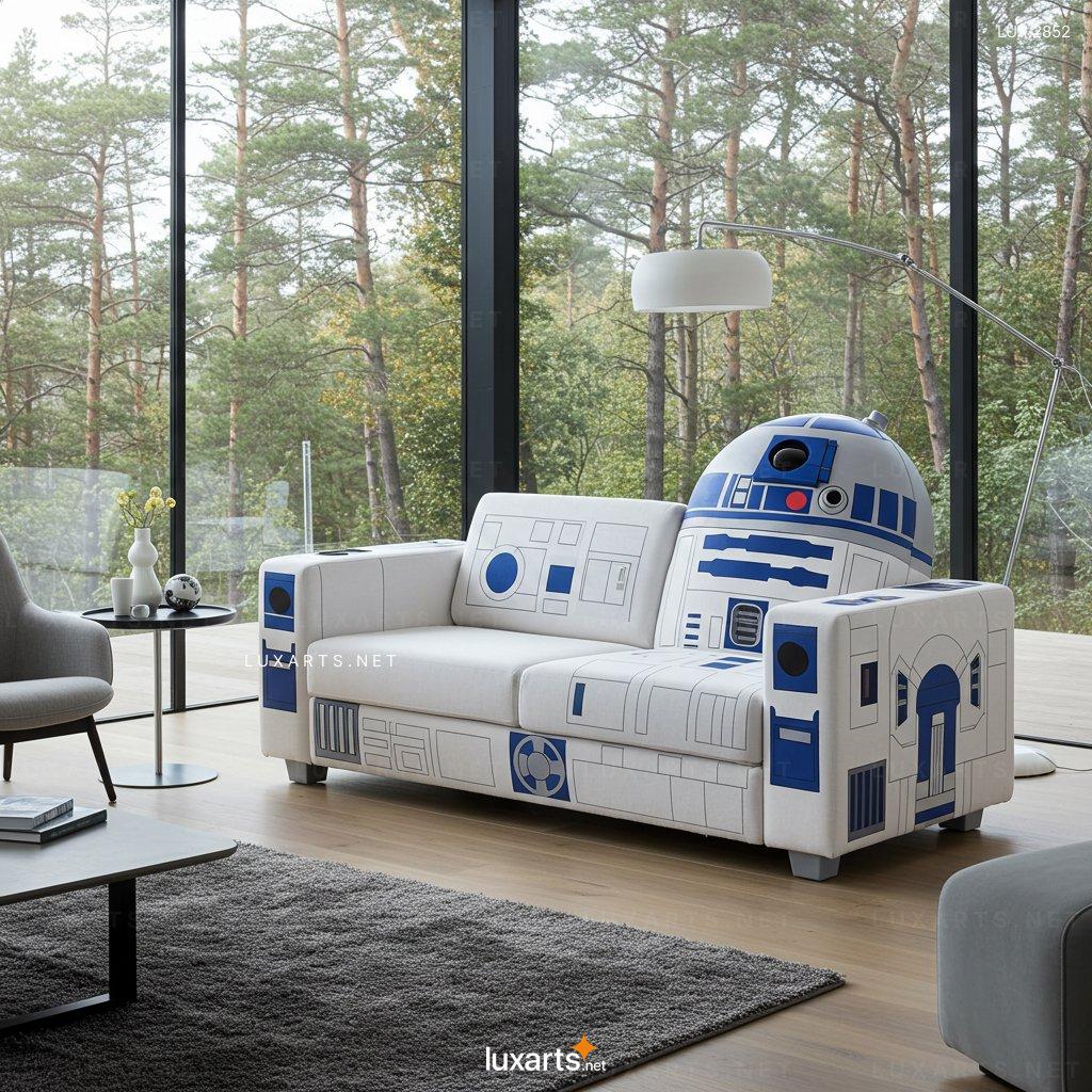 R2-D2 Shaped Sofa – One-of-a-Kind Seating for Star Wars Fans r2 d2 sofa 1
