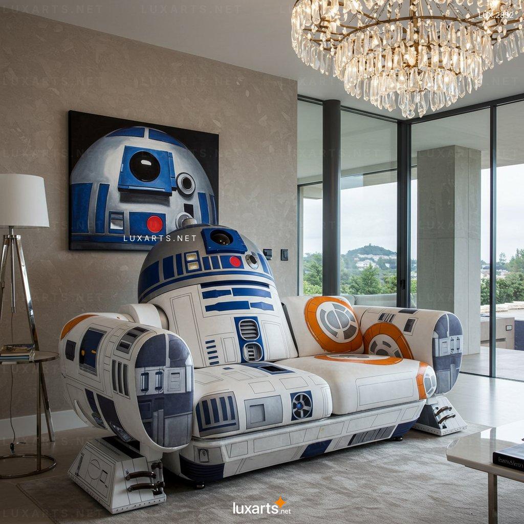 R2-D2 Shaped Sofa – One-of-a-Kind Seating for Star Wars Fans r2 d2 sofa 11