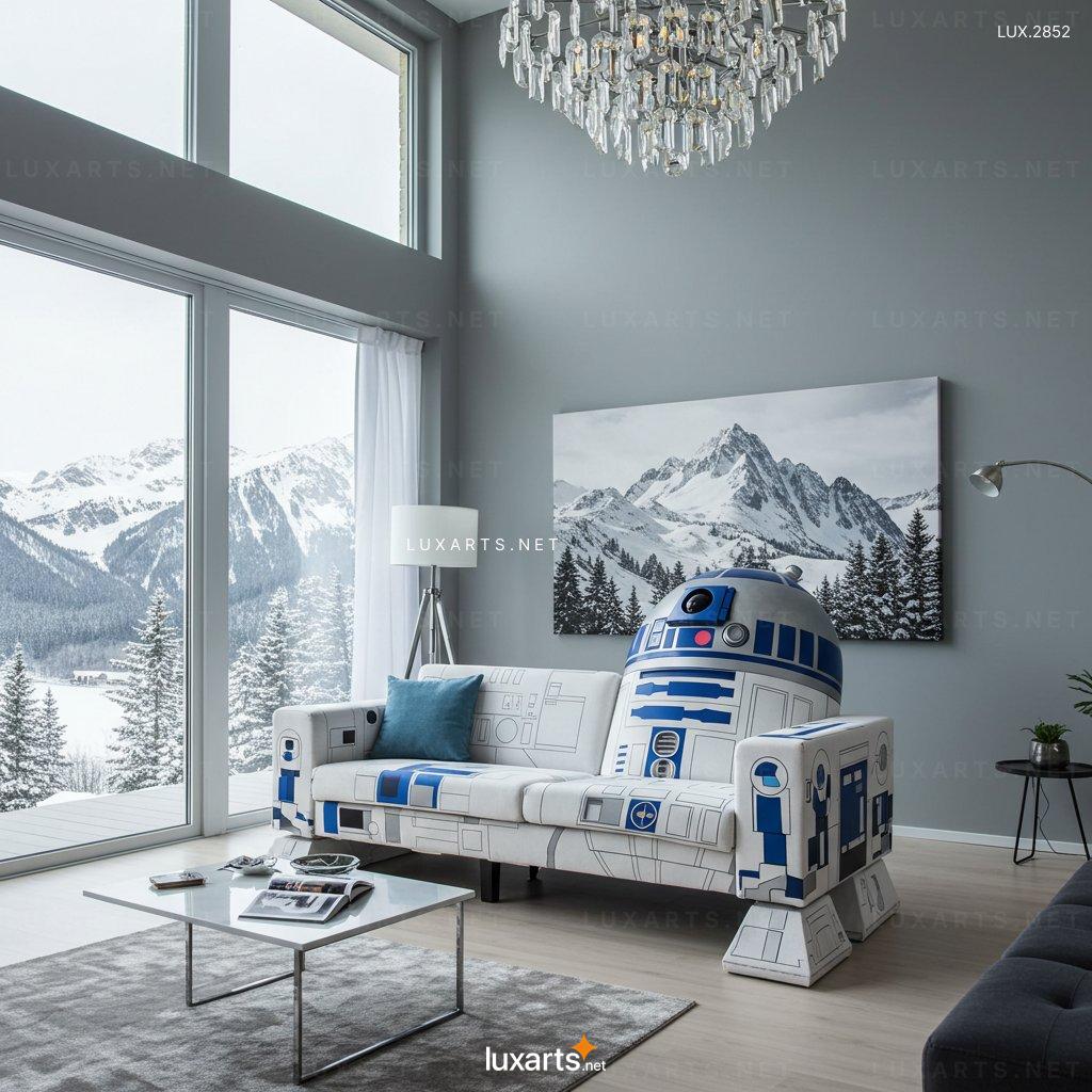 R2-D2 Shaped Sofa – One-of-a-Kind Seating for Star Wars Fans r2 d2 sofa 5