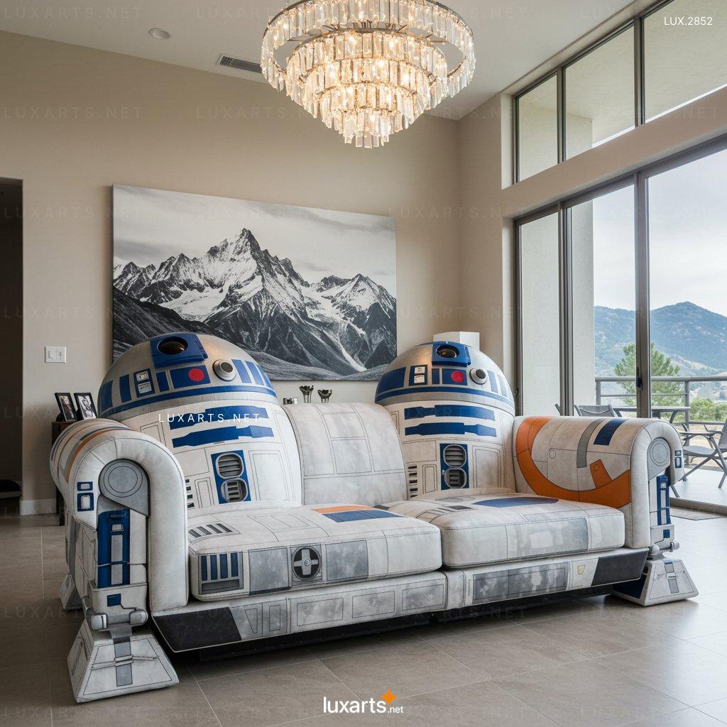 R2-D2 Shaped Sofa – One-of-a-Kind Seating for Star Wars Fans r2 d2 sofa 7