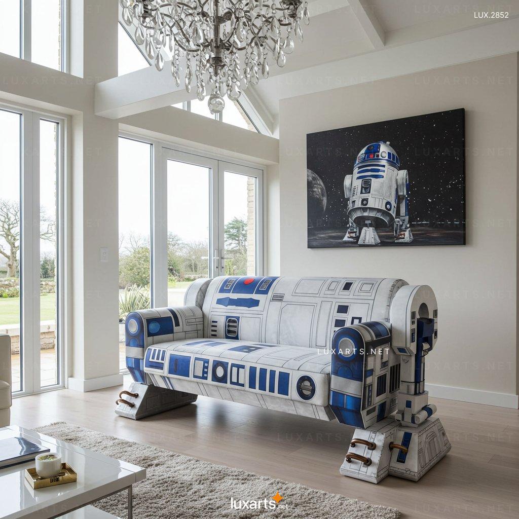 R2-D2 Shaped Sofa – One-of-a-Kind Seating for Star Wars Fans r2 d2 sofa 8