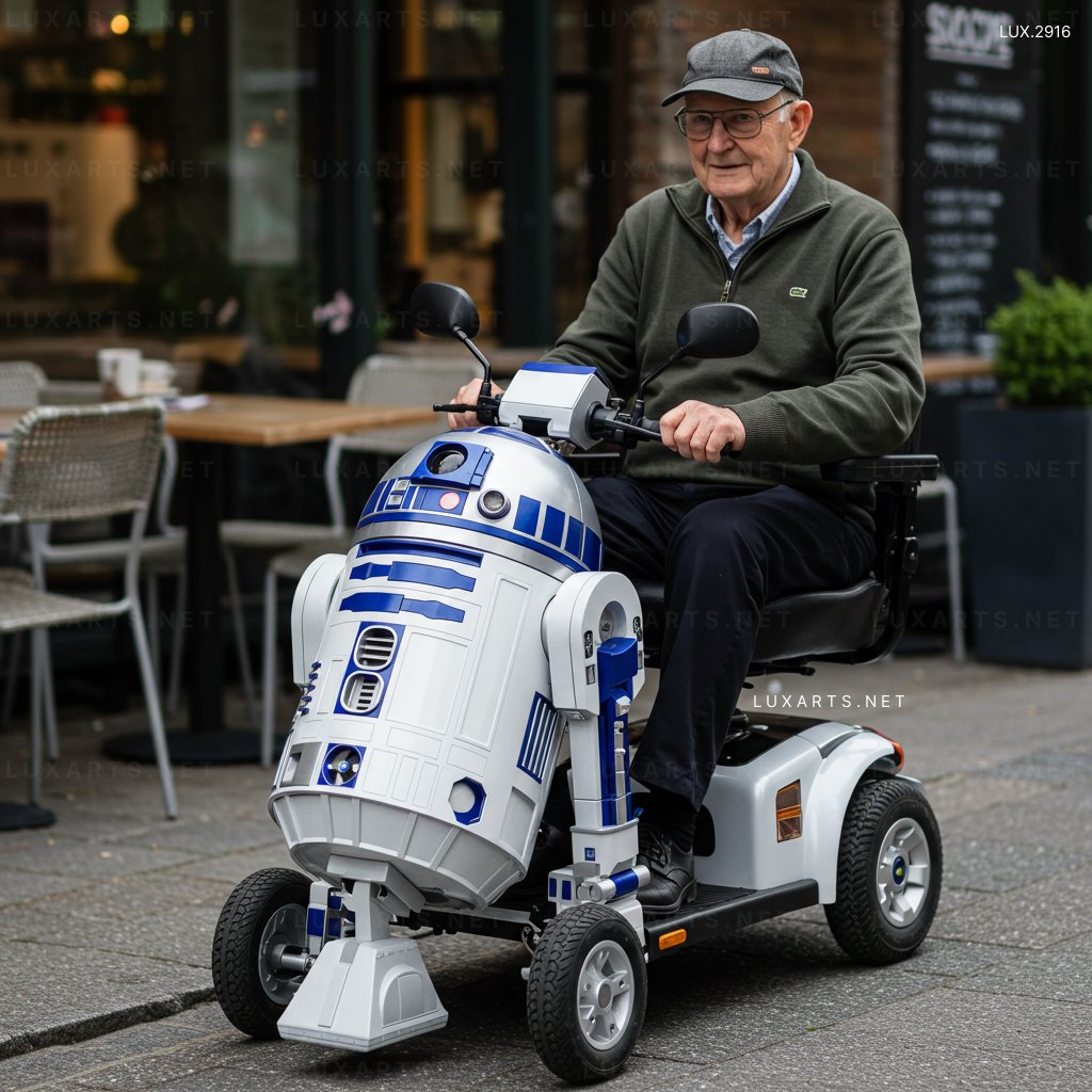 R2D2 Inspired Mobility Scooter Concept – A Futuristic Vision of Urban Transport r2d2 inspired mobility scooter 9
