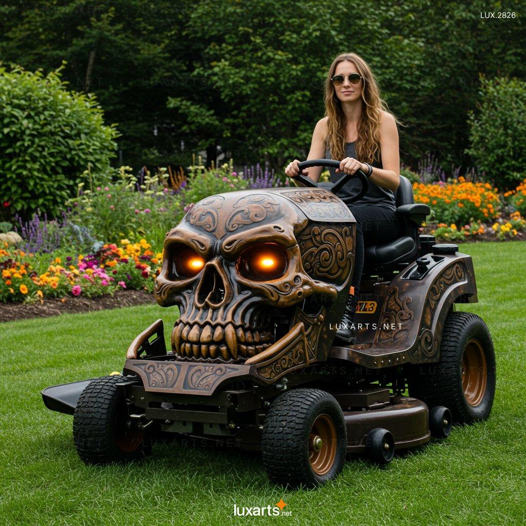 Skull Shaped Lawn Mower – Unique Garden Tool for a Spooky Yard Makeover skull lawn mower 6