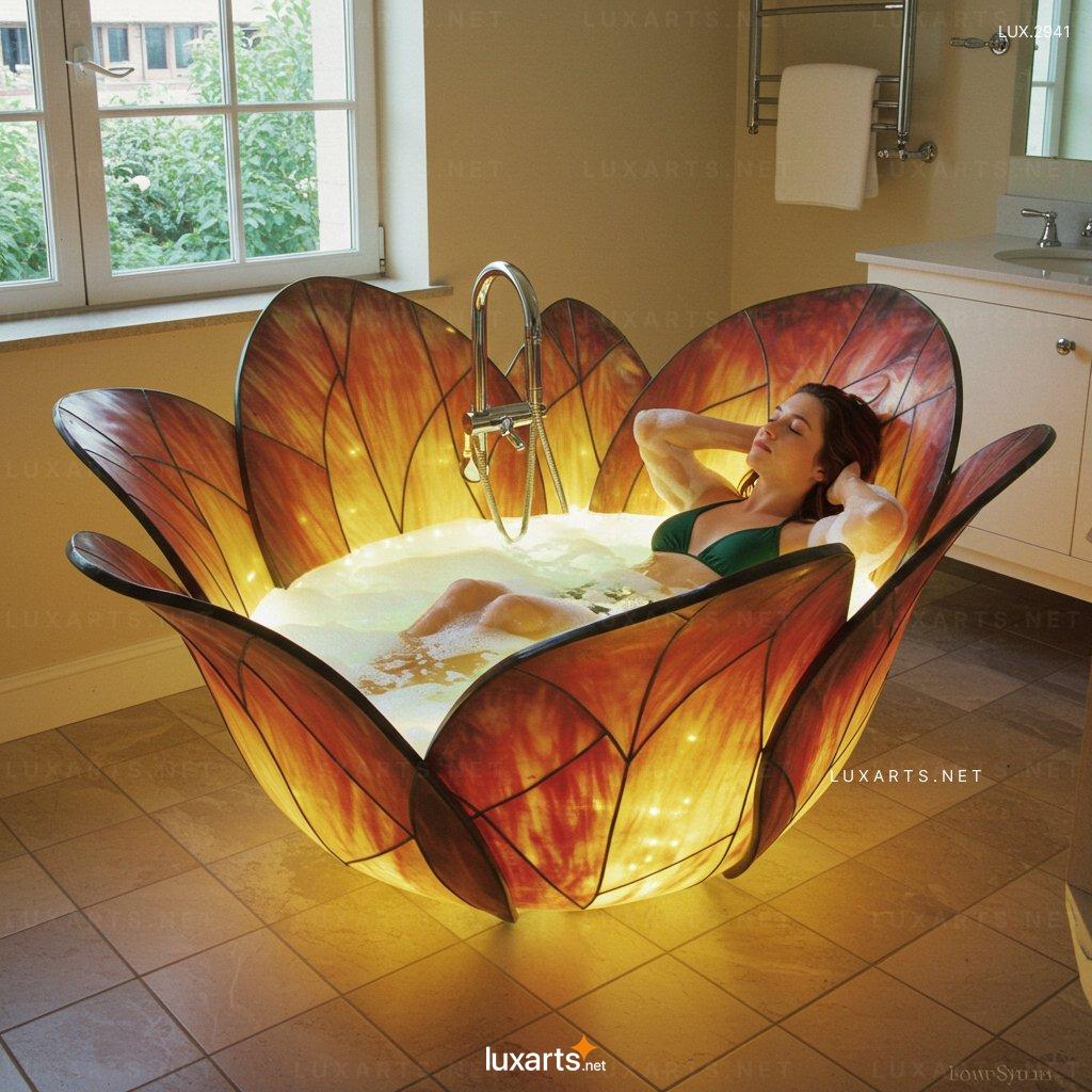 Stained Glass Flower Bathtubs – Luxurious Artisan Bathtubs for Home Decor stained glass flower bathtubs 1