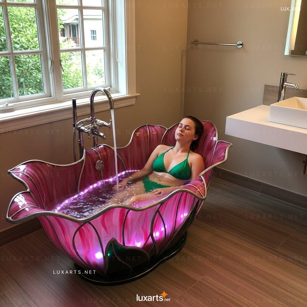 Stained Glass Flower Bathtubs – Luxurious Artisan Bathtubs for Home Decor stained glass flower bathtubs 11