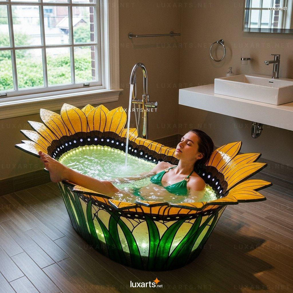 Stained Glass Flower Bathtubs – Luxurious Artisan Bathtubs for Home Decor stained glass flower bathtubs 13
