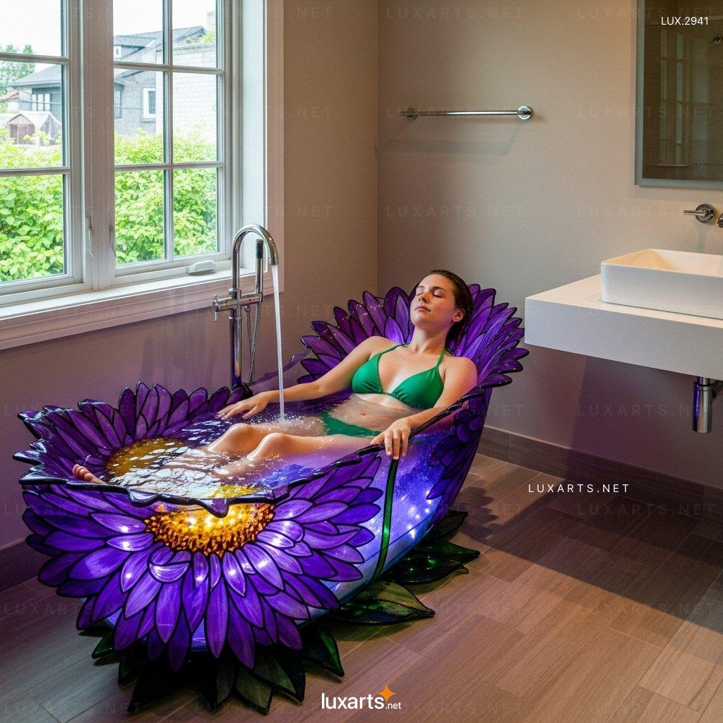 Stained Glass Flower Bathtubs – Luxurious Artisan Bathtubs for Home Decor stained glass flower bathtubs 15