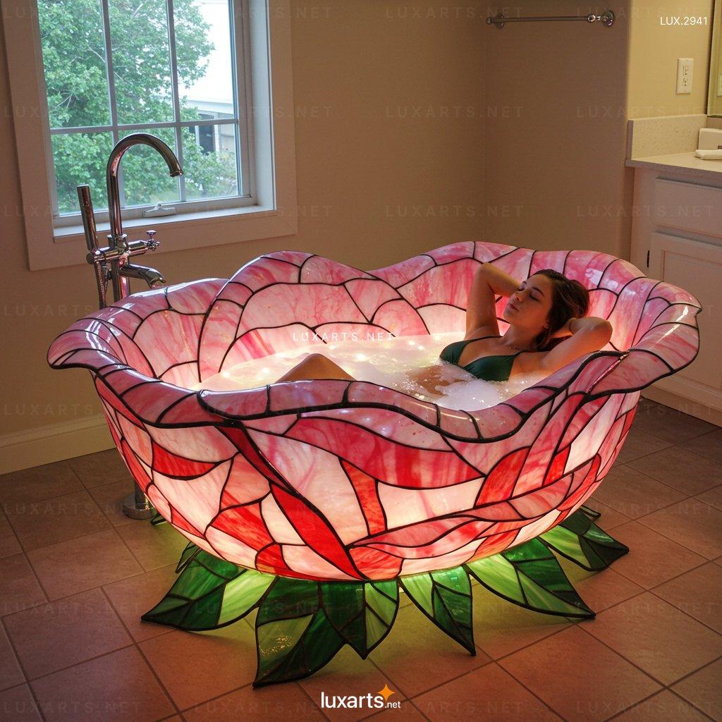Stained Glass Flower Bathtubs – Luxurious Artisan Bathtubs for Home Decor stained glass flower bathtubs 3