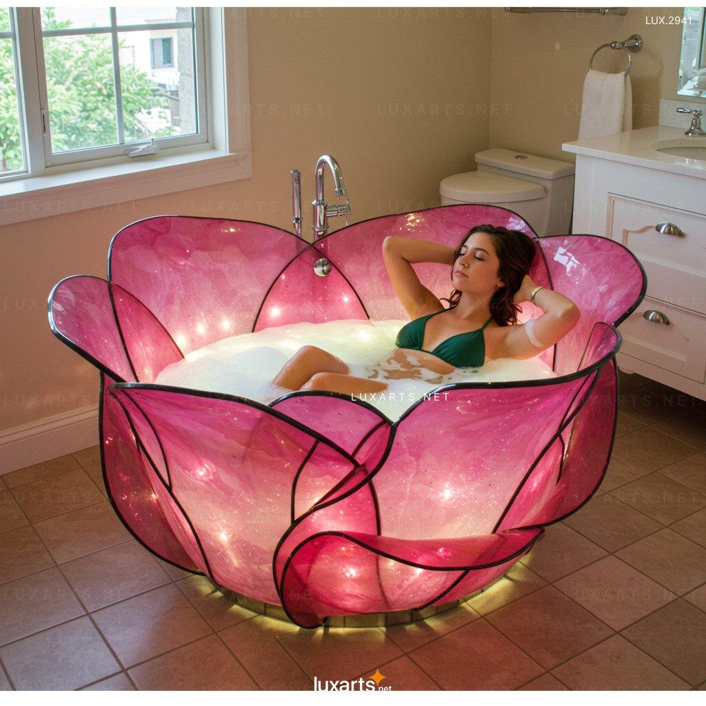 Stained Glass Flower Bathtubs – Luxurious Artisan Bathtubs for Home Decor stained glass flower bathtubs 4