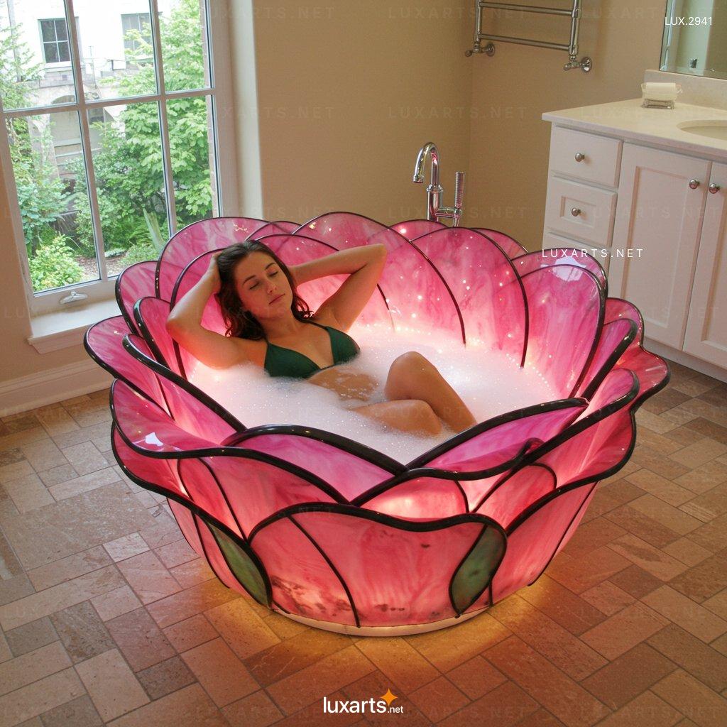 Stained Glass Flower Bathtubs – Luxurious Artisan Bathtubs for Home Decor stained glass flower bathtubs 5