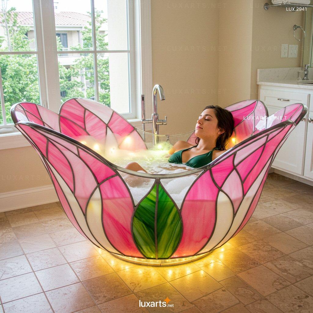 Stained Glass Flower Bathtubs – Luxurious Artisan Bathtubs for Home Decor stained glass flower bathtubs 6