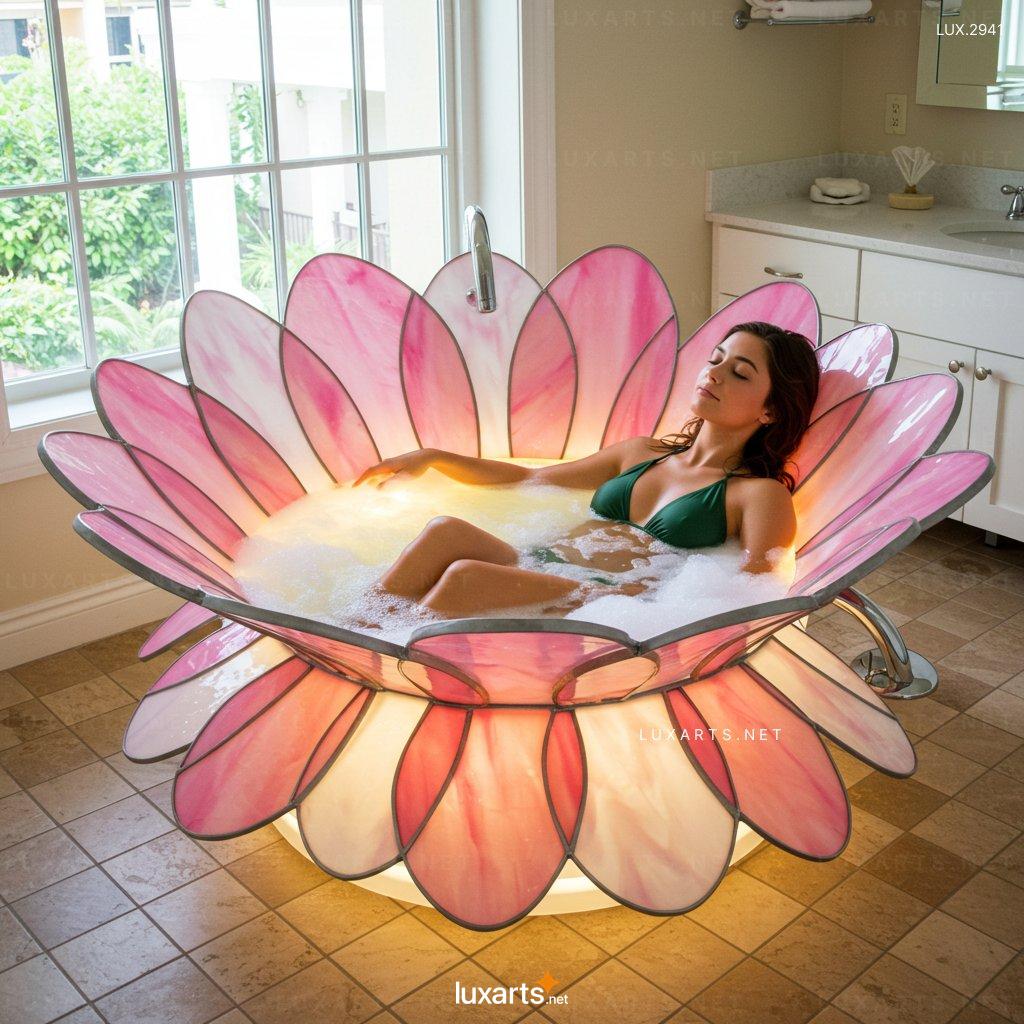 Stained Glass Flower Bathtubs – Luxurious Artisan Bathtubs for Home Decor stained glass flower bathtubs 7