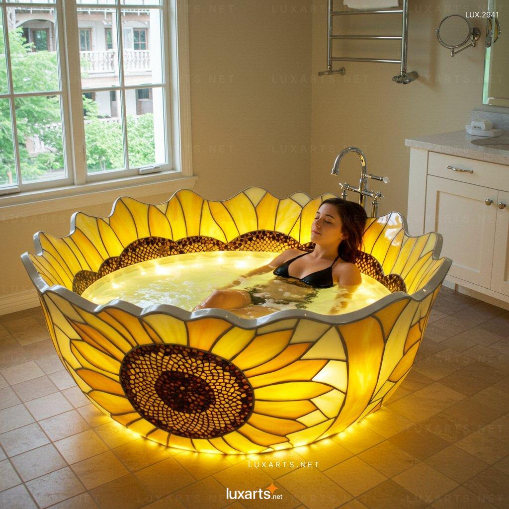 Stained Glass Flower Bathtubs – Luxurious Artisan Bathtubs for Home Decor stained glass flower bathtubs 8