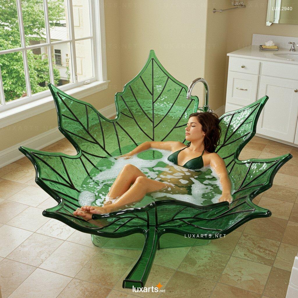 Stained Glass Leaf Bathtubs – Elegant & Custom Designs for Modern Bathrooms stained glass leaf bathtubs 1
