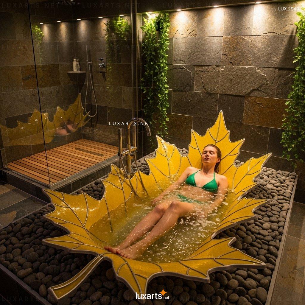 Stained Glass Leaf Bathtubs – Elegant & Custom Designs for Modern Bathrooms stained glass leaf bathtubs 2