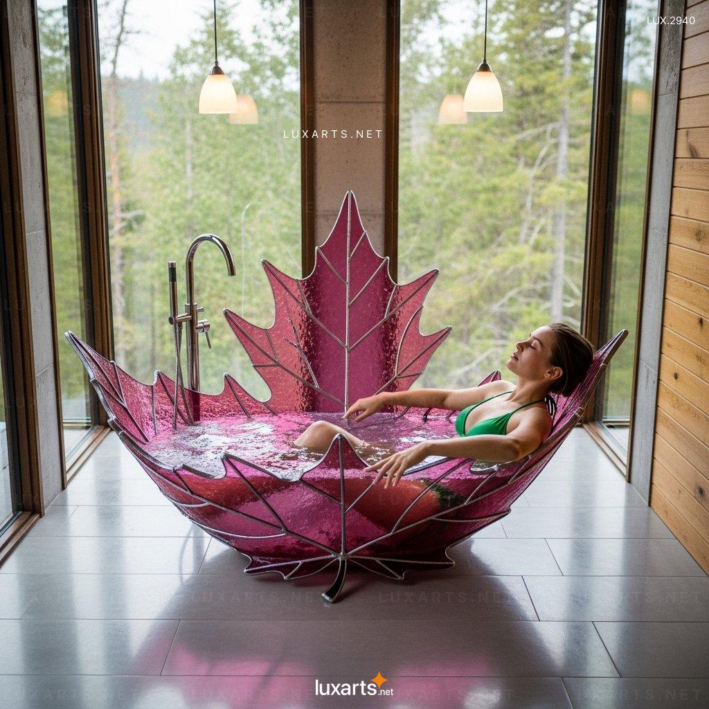 Stained Glass Leaf Bathtubs – Elegant & Custom Designs for Modern Bathrooms stained glass leaf bathtubs 5