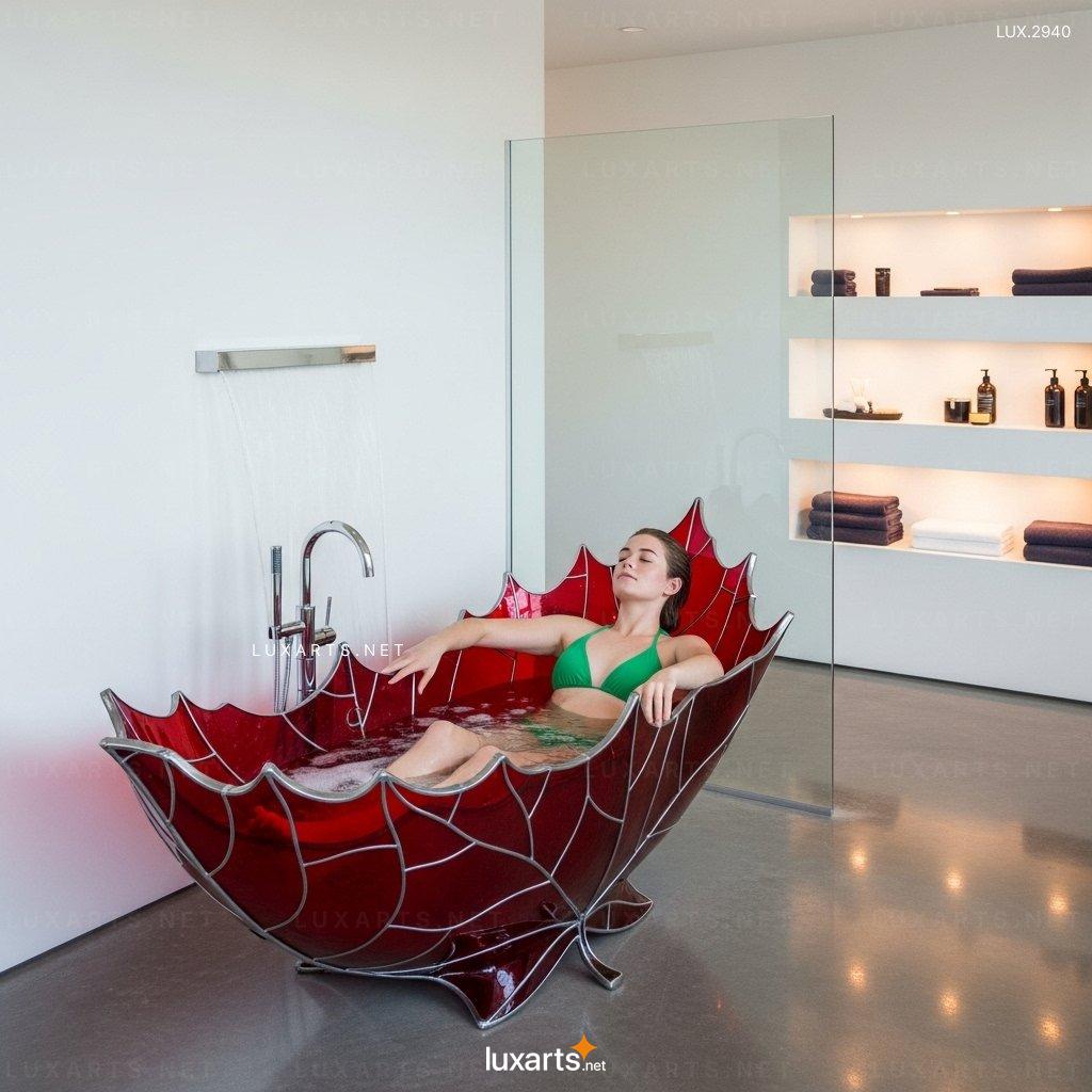Stained Glass Leaf Bathtubs – Elegant & Custom Designs for Modern Bathrooms stained glass leaf bathtubs 6