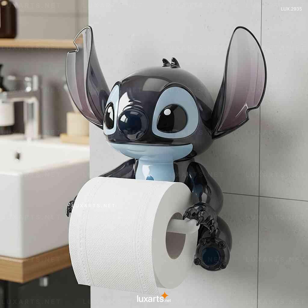 Stitch Shaped Toilet Paper Holder – Unique Design Wall-Mounted TP Holder stitch toilet paper holder 2